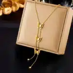 collier papillon plaqué or 6