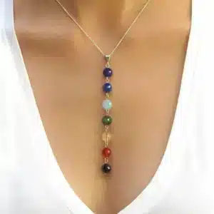 collier 7 chakras vraies pierres 1