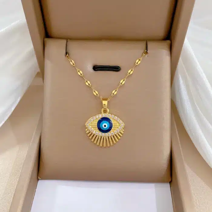 collier oeil grec 1