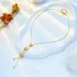 collier papillon plaqué or 4