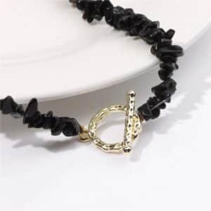 collier en obsidienne