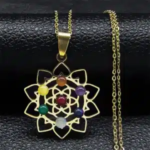 collier 7 chakras femme Metatron Reiki 1