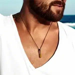 collier œil de tigre pour homme 2