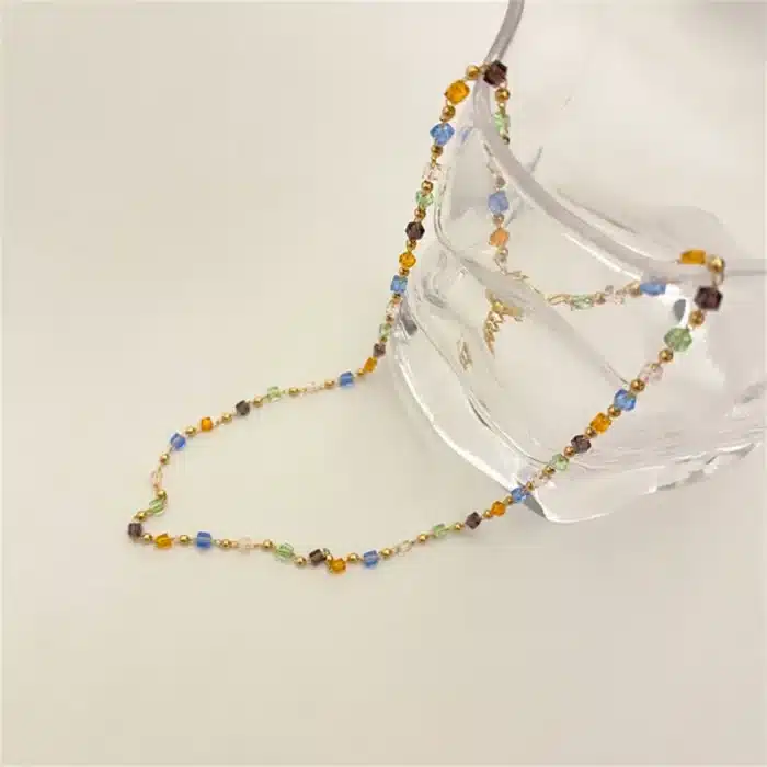 collier petites perles multicolores 3