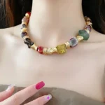 collier femme fantaisie coloré 1
