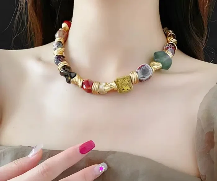 collier femme fantaisie coloré 1