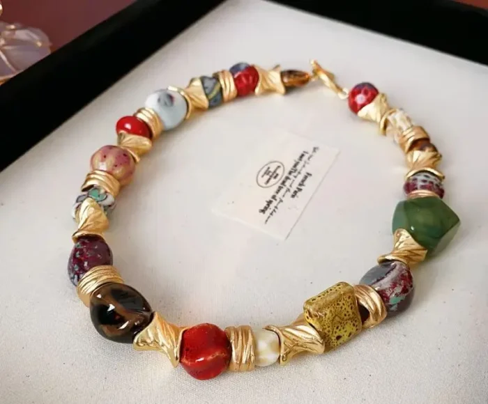 collier femme fantaisie coloré 2