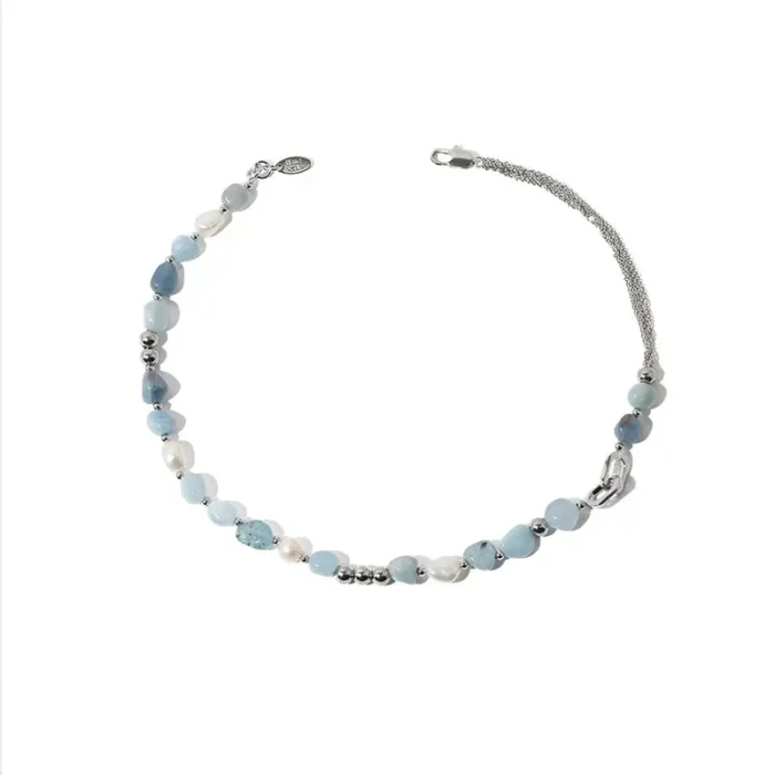 collier perles bleues 4