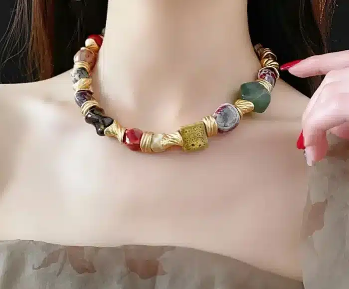 collier femme fantaisie coloré 5