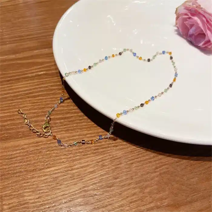 collier petites perles multicolores 4
