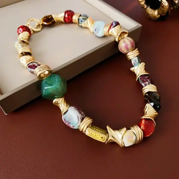collier femme fantaisie coloré 3