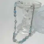 collier perles bleues 2