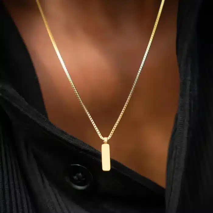 collier breloque acier inoxydable 2