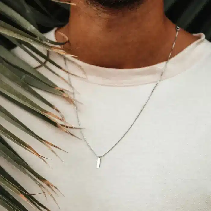 collier breloque acier inoxydable 1
