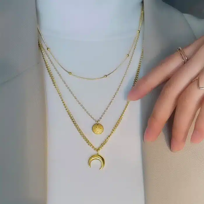 collier lune etoile 1