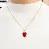 collier coeur acier inoxydable​ 3