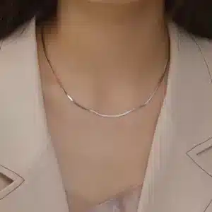 collier maille serpent argent 1