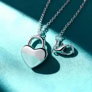 collier coeur cadenas​ 1