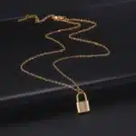 collier chaine cadenas femme​ 4