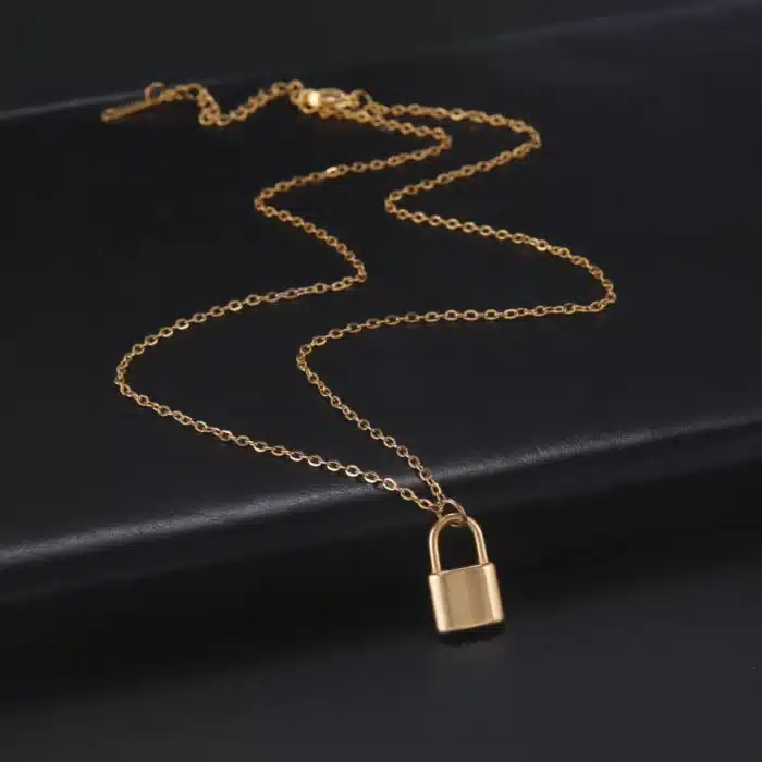 collier chaine cadenas femme 4