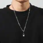 collier homme cadenas​ 2