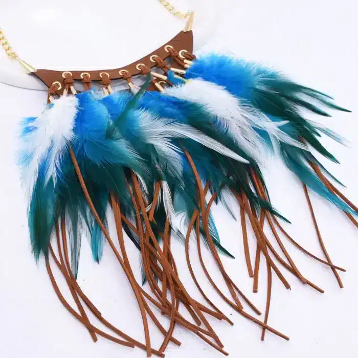 collier plume indien 2