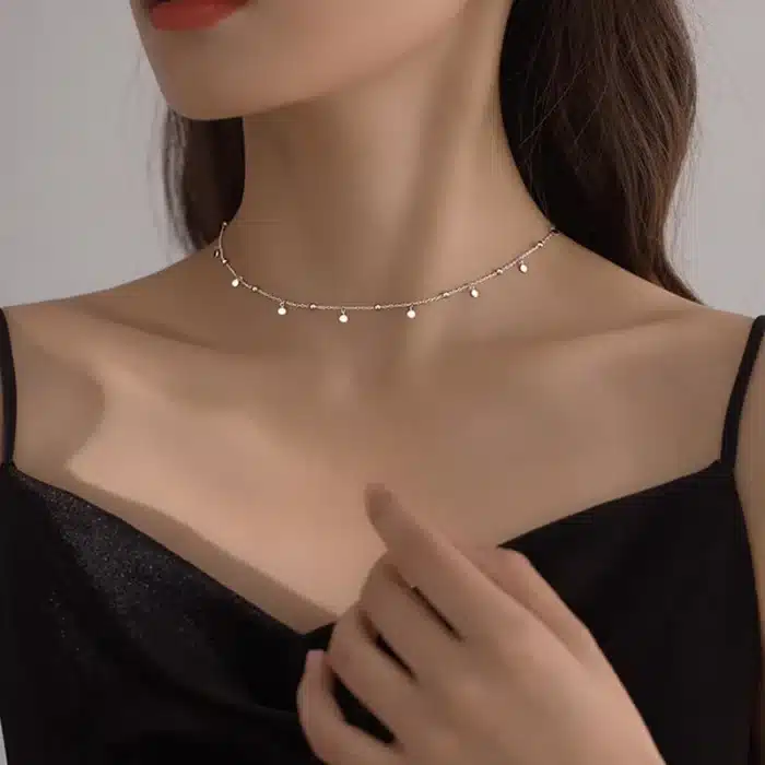 collier ras de cou pastille​ 2