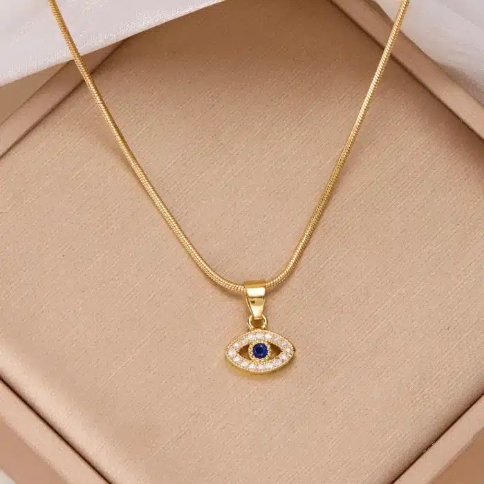 collier oeil grec or 2