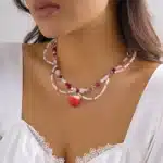 collier fantaisie fraise 3