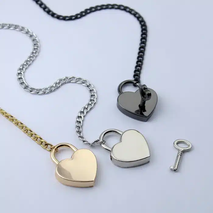 collier cadenas coeur​ 3