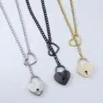 collier cadenas coeur​ 1