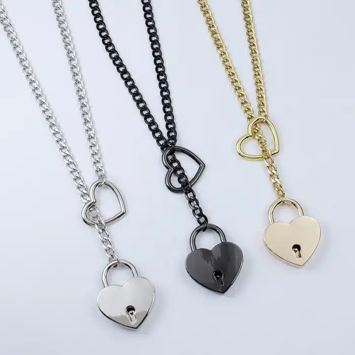 collier cadenas coeur​ 1