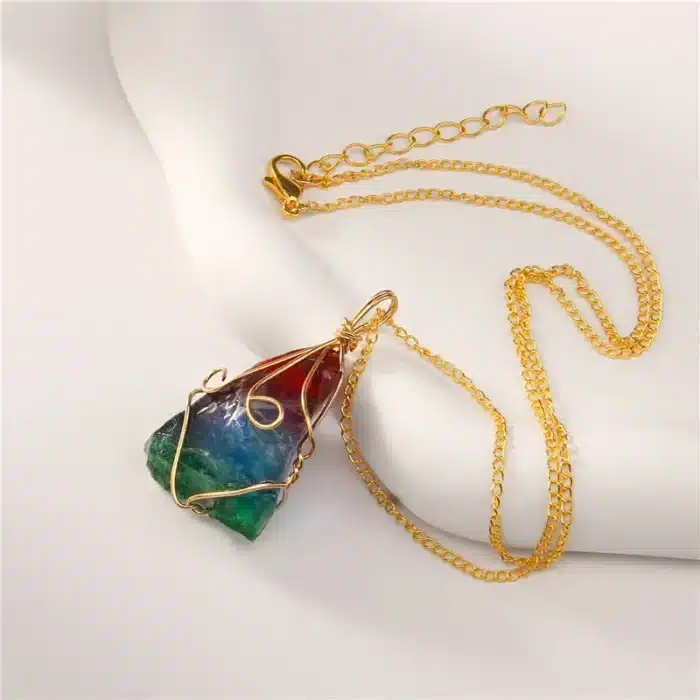 collier pierre multicolore 2