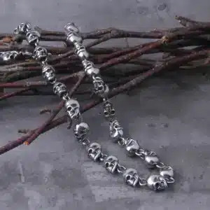 collier homme plusieurs cranes 1