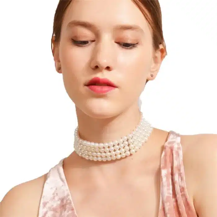 collier perle 3 rangs fantaisie 8