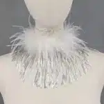 collier ras de cou plume​ 4