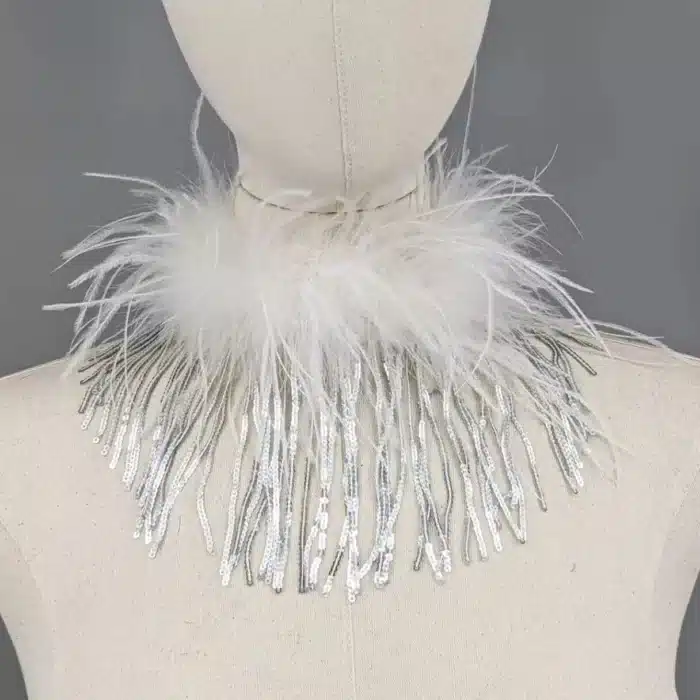 collier ras de cou plume​ 4