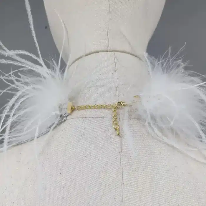 collier ras de cou plume​ 5